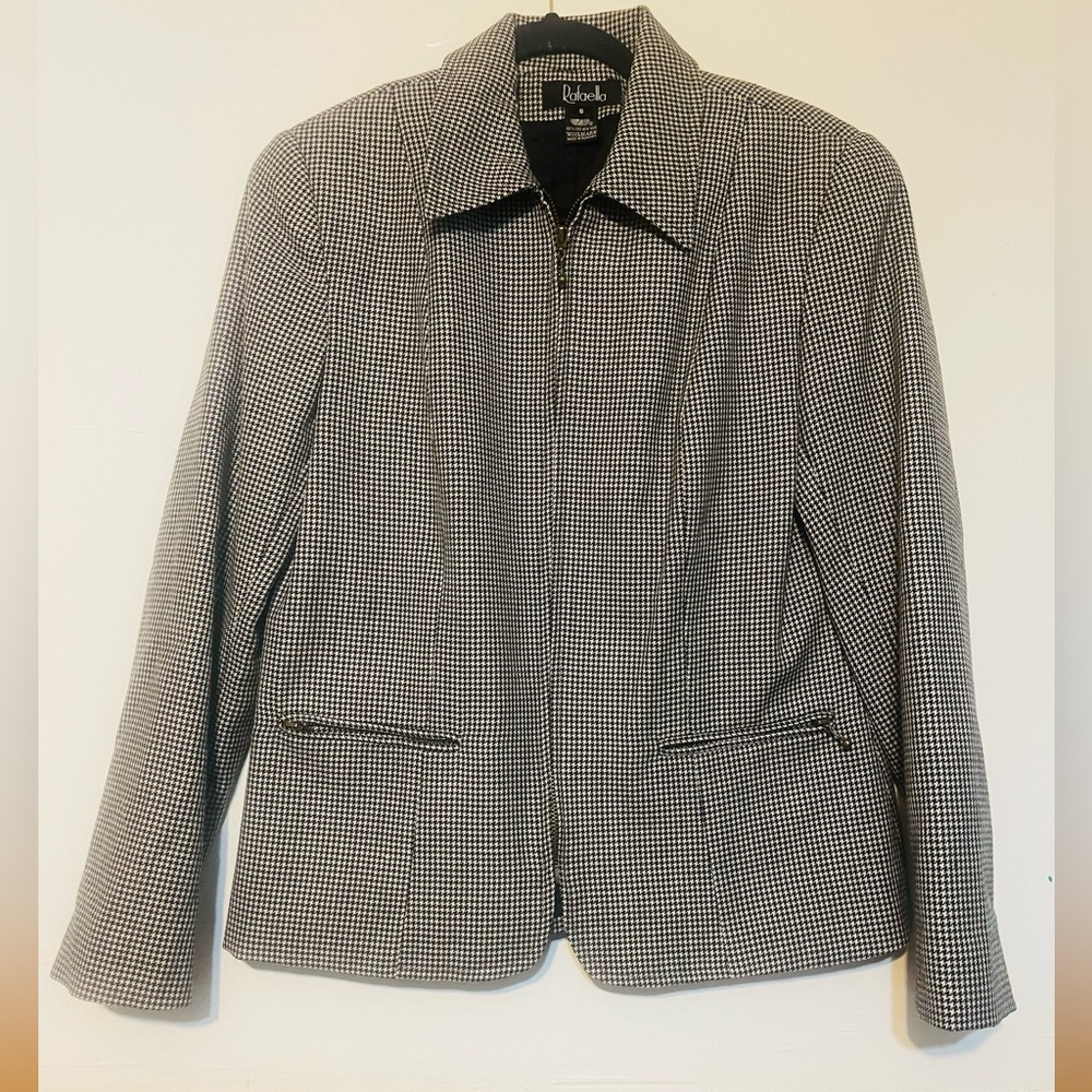 Rafaella Black and White Houndstooth Jacket